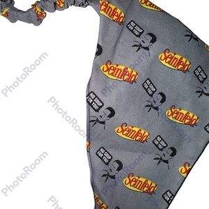 Seinfeld 70’s style head scarf hand made USA cotton grey concerts festivals
